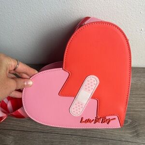 Luv Betsey Two-Tone Heart Crossbody Bag - Pink & Coral